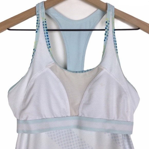NIKE Dri Fit Tank Racerback Sports Bra Top Dots Workout Tennis Running Medium - Picture 8 of 14
